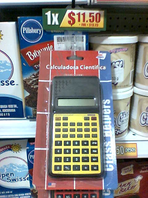 Empaque calculadora científica china, frente